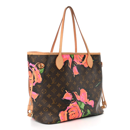 Louis Vuitton Monogram Roses Neverfull MM 3 of 10