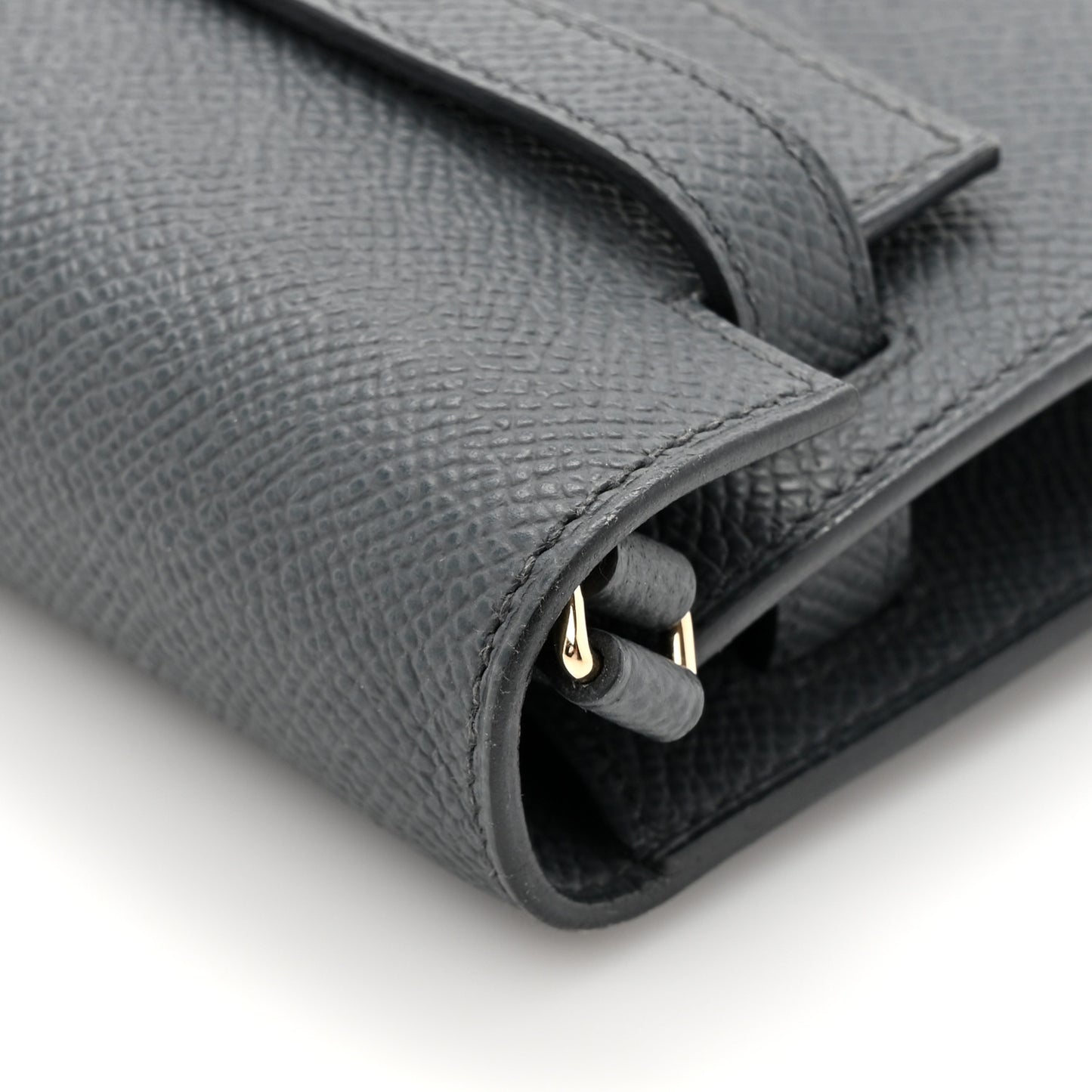 Epsom Kelly Wallet To Go Cordage Gris Misty Prunoir Jaune Milton