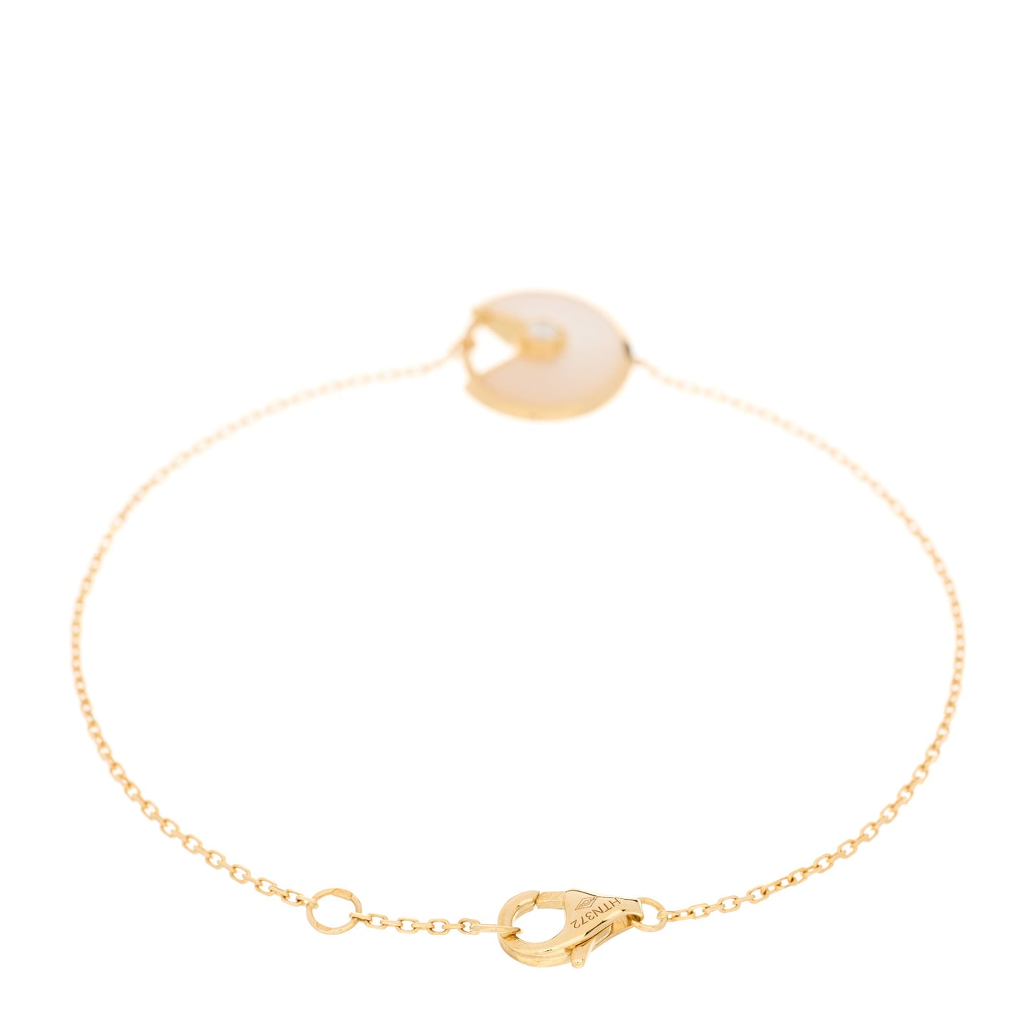 18K Yellow Gold Diamond Mother of Pearl Amulette de Cartier Bracelet