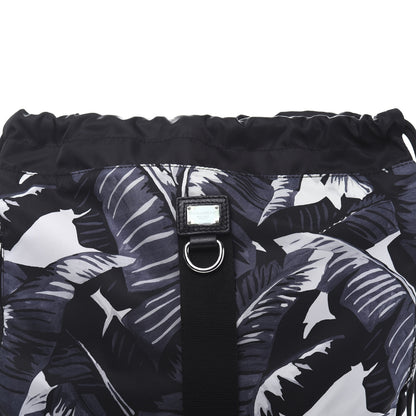 Dolce & Gabbana Nylon Printed Drawstring Backpack Black 9 of 9