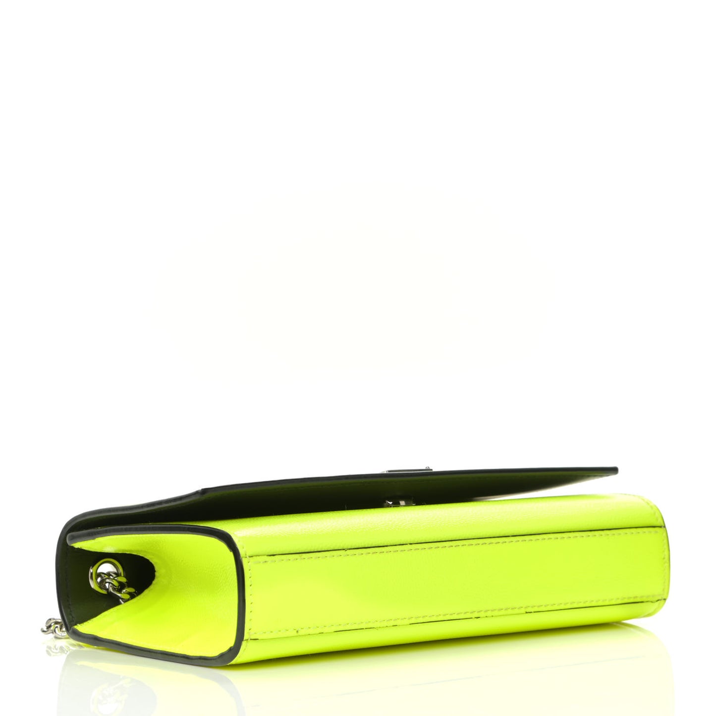 Patent Grain de Poudre Small Monogram Kate Satchel Neon Yellow