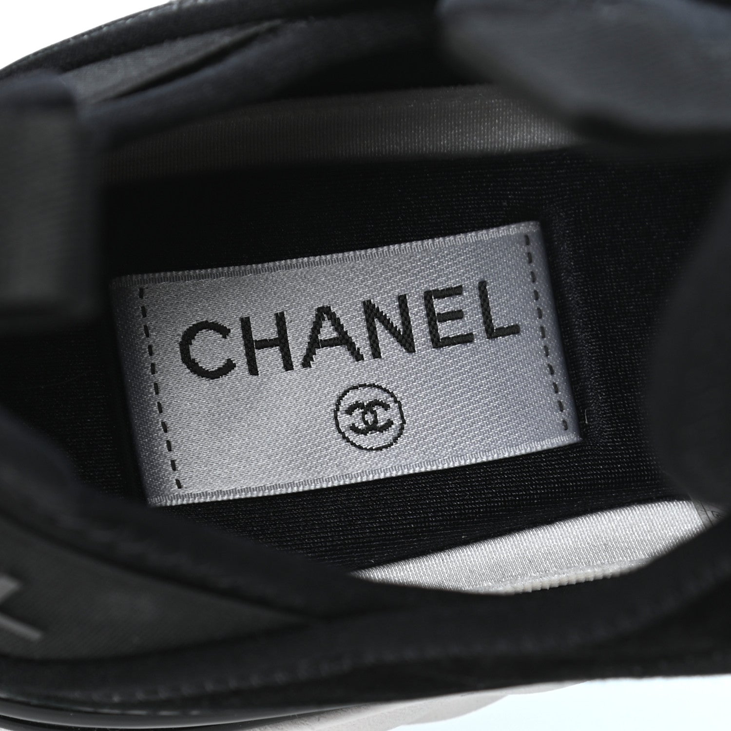 Chanel Velvet Calfskin Mixed Fibers CC Sneakers 37 Black 7 of 8