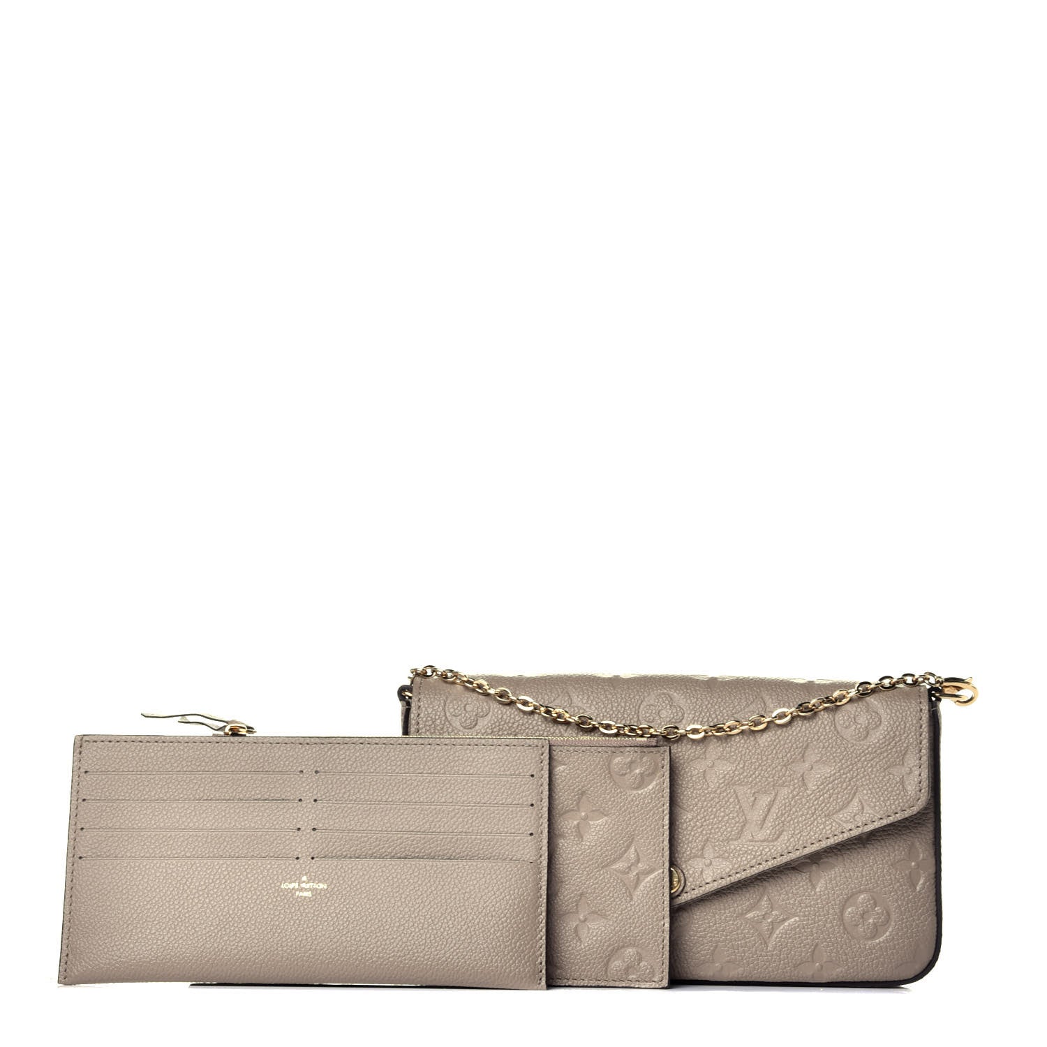 Louis Vuitton Empreinte Pochette Felicie Chain Wallet Tourterelle 3 of 10
