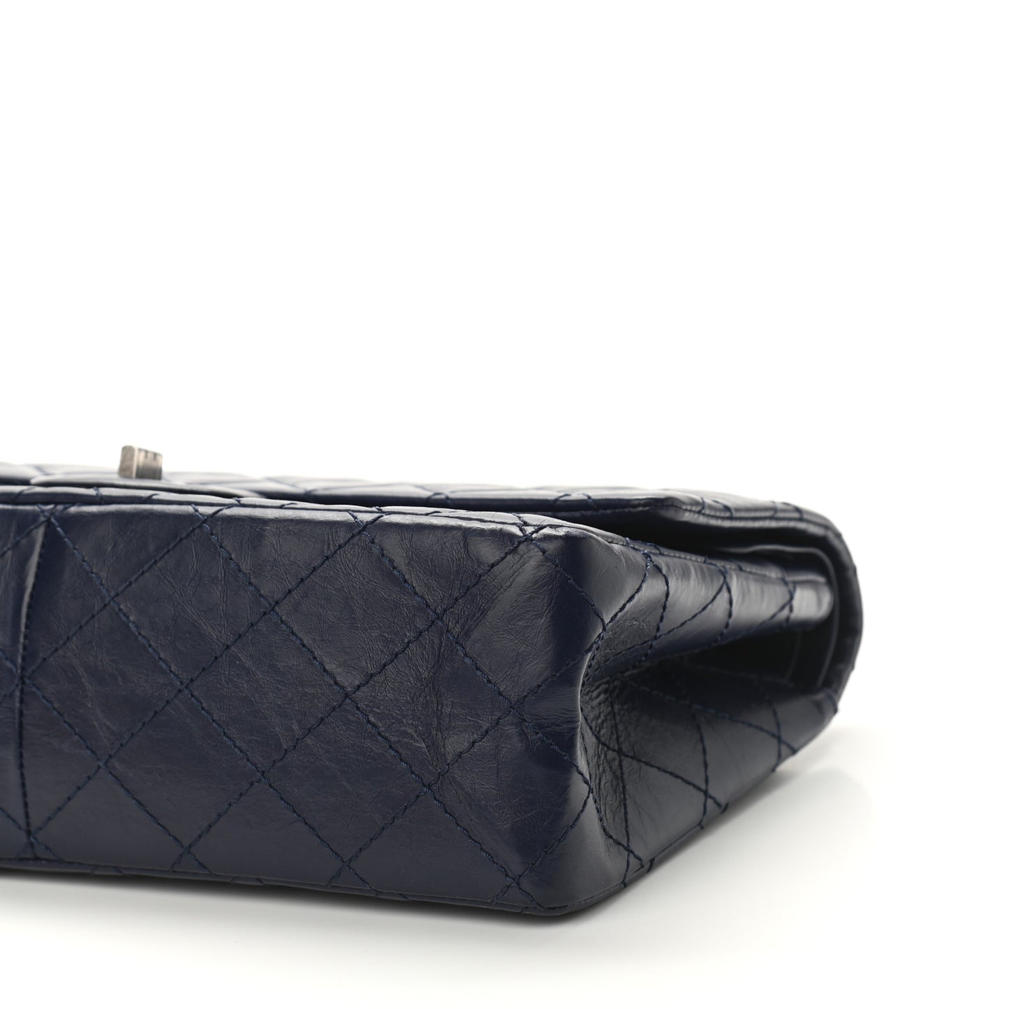Aged Calfskin Quilted 2.55 Reissue 226 Flap Navy Blue