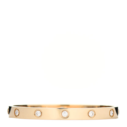 Cartier 18K Yellow Gold 10 Diamond LOVE Bracelet 16 1 of 4