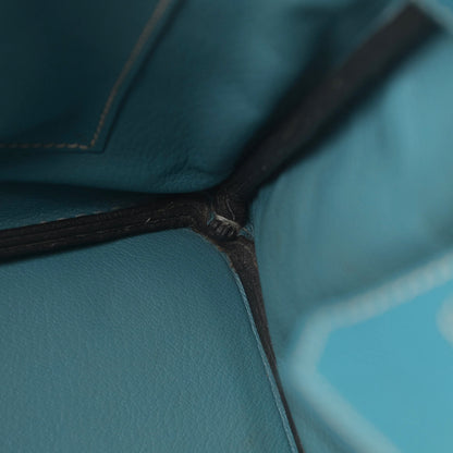 Hermes Taurillon Clemence Birkin 30 Blue Jean 33 of 46