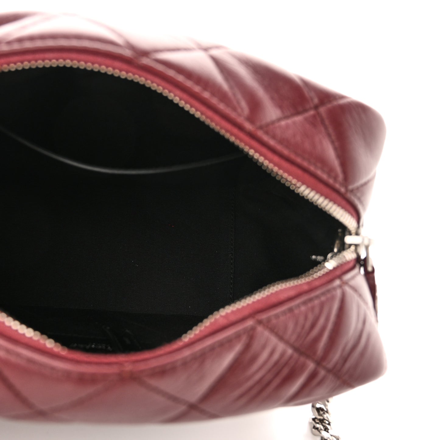 Calfskin Y Quilted Monogram Small Loulou Bowling Bag Rouge Legion