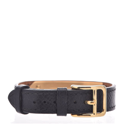 Hermes Stainless Steel Courchevel 20mm Kelly Cadena Quartz Watch Noir 3 of 5