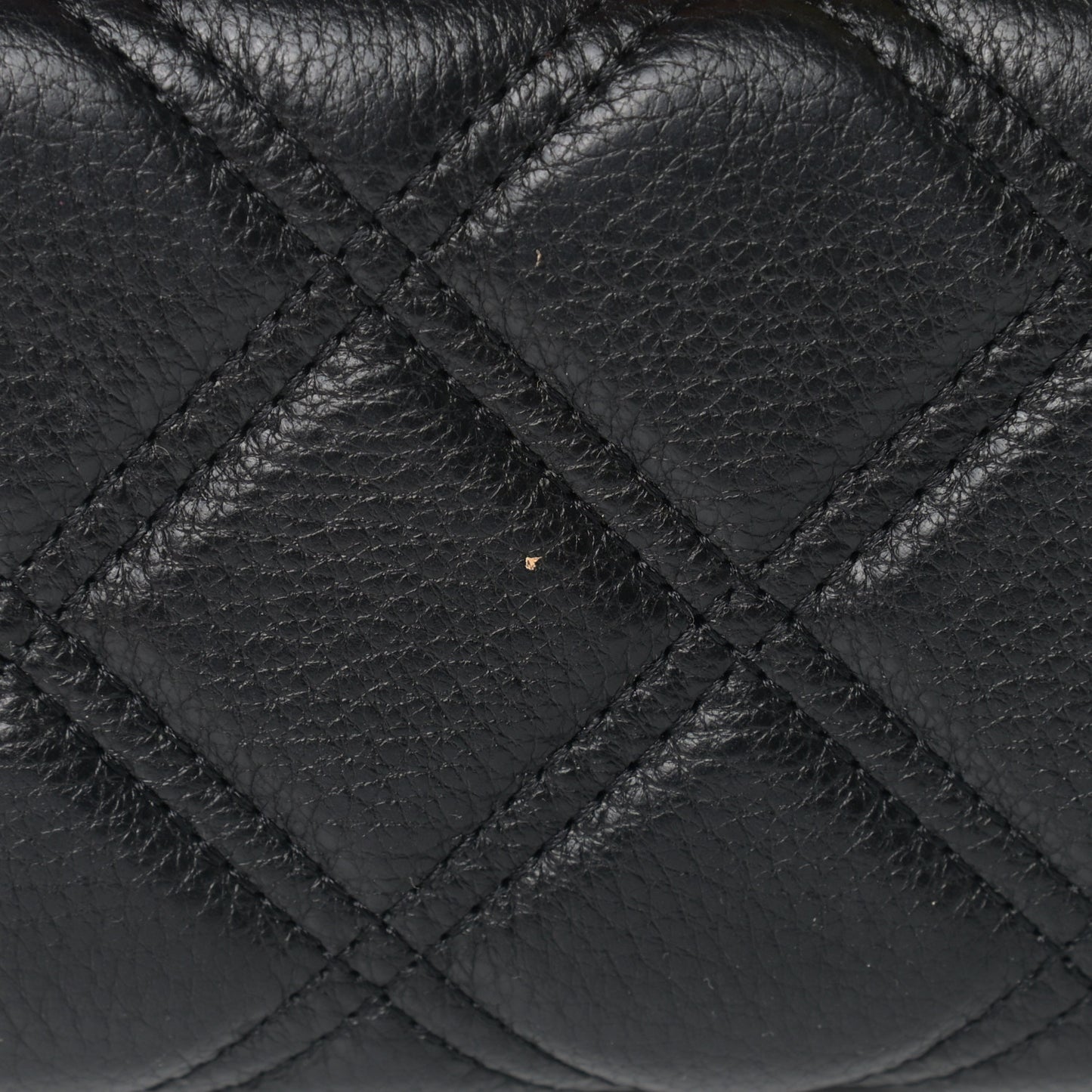Grained Calfskin Quilted Double Stitched The Status Flap Crossbody Bag Black Multi