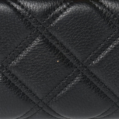 Marc Jacobs Grained Calfskin Quilted Double Stitched The Status Flap Crossbody Bag Black Multi 11 of 14
