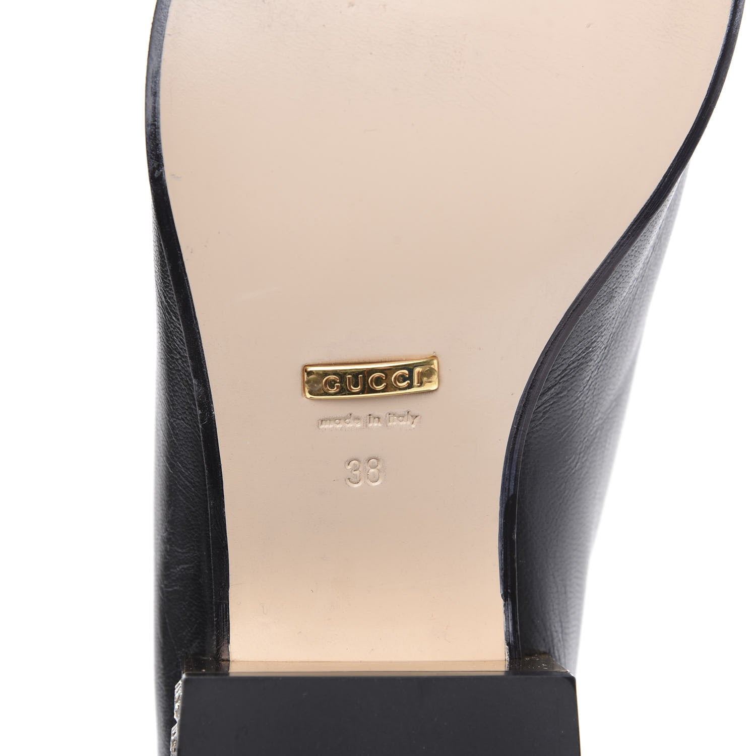 Gucci Goatskin Crystal Womens Horsebit Loafers 38 Black 8 of 10