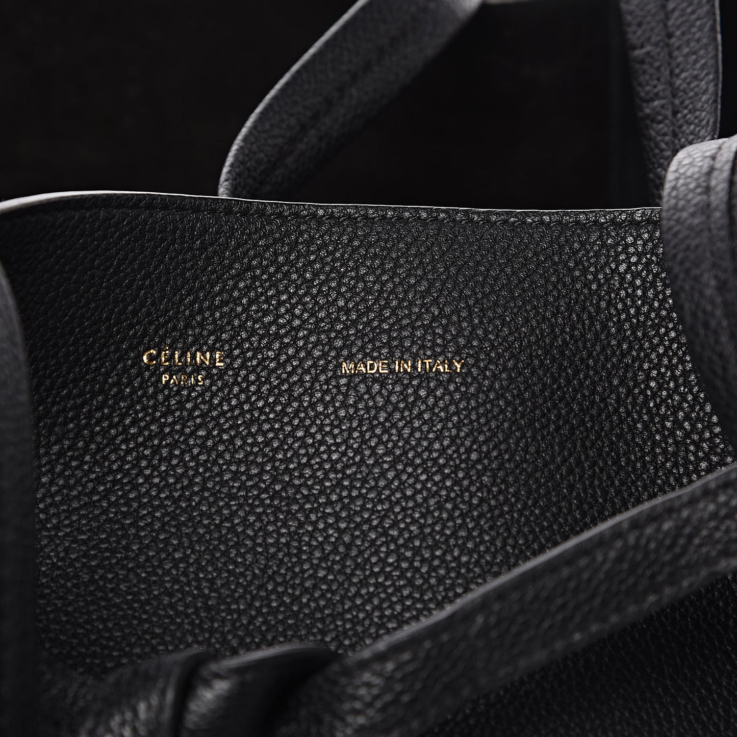 Soft Grained Calfskin Small Belt Cabas Phantom Black
