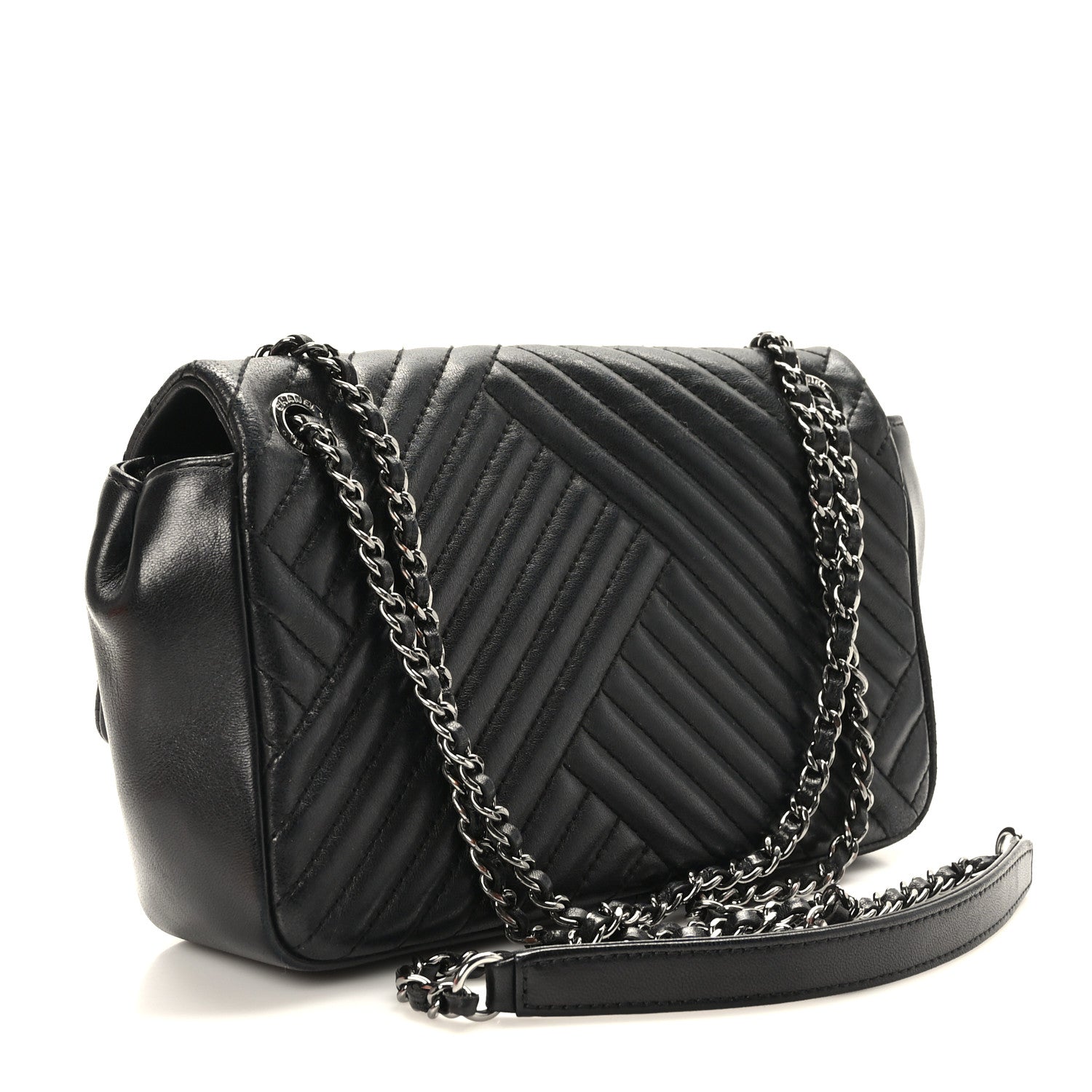 Chanel Lambskin Small CC Crossing Flap Black 3 of 9