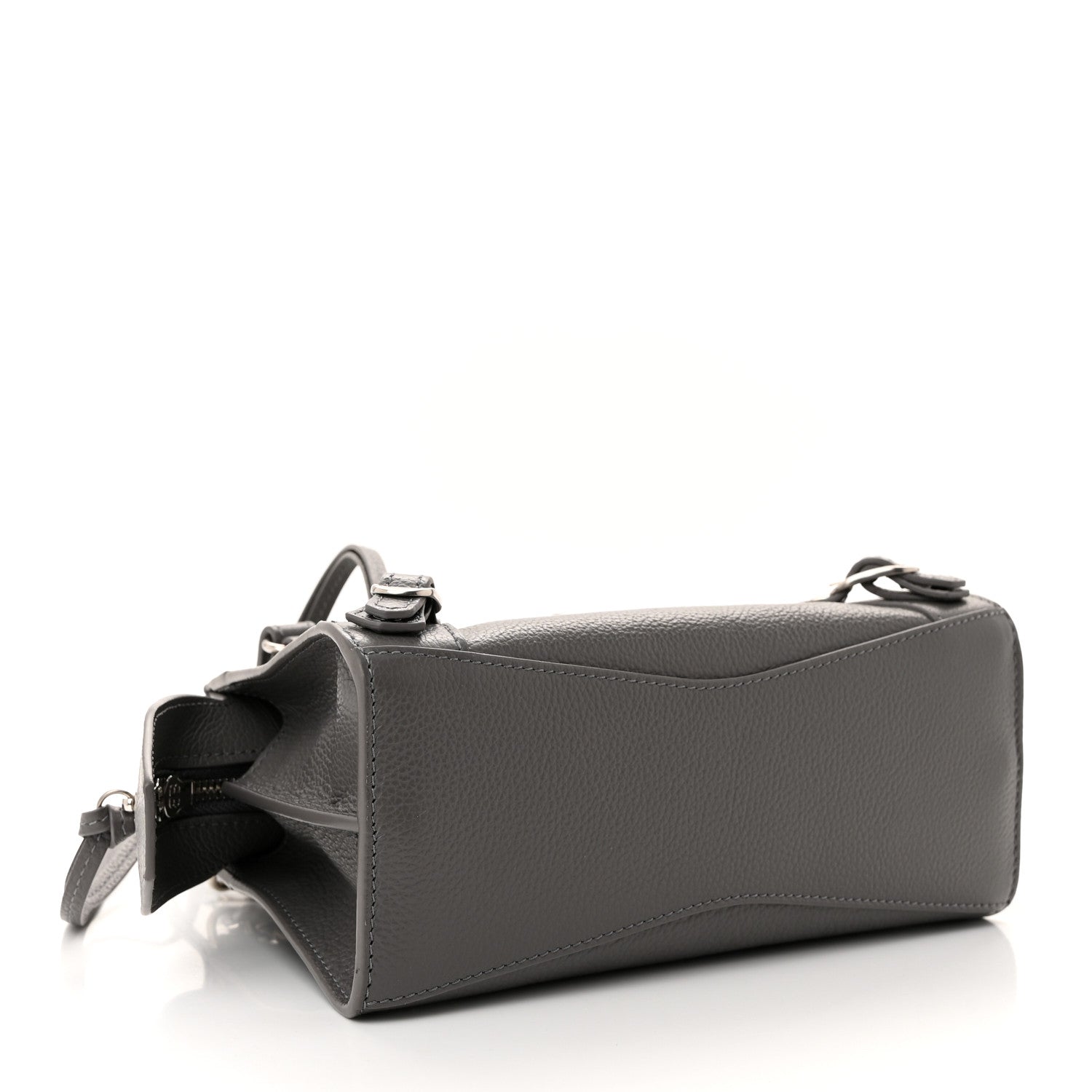 Balenciaga Grained Calfskin Neo Classic Silver Hardware Mini City Dark Grey 4 of 10