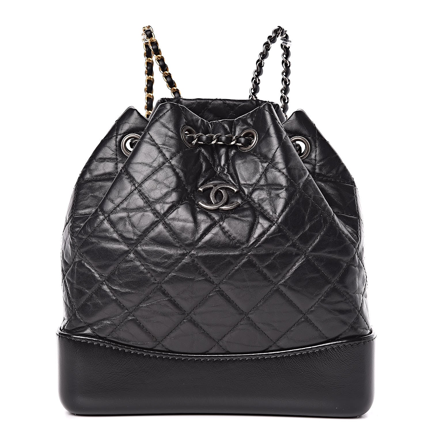 Chanel Aged Calfskin Quilted Small Gabrielle Backpack Black 1 of 9