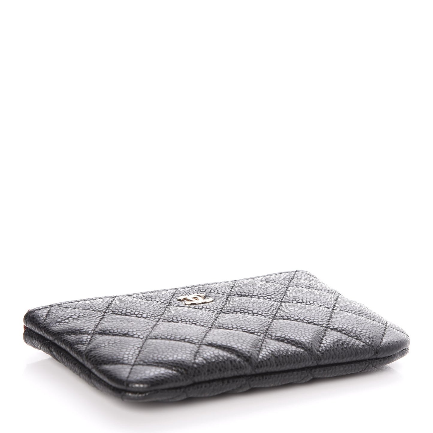Caviar Quilted Small Cosmetic Case Black