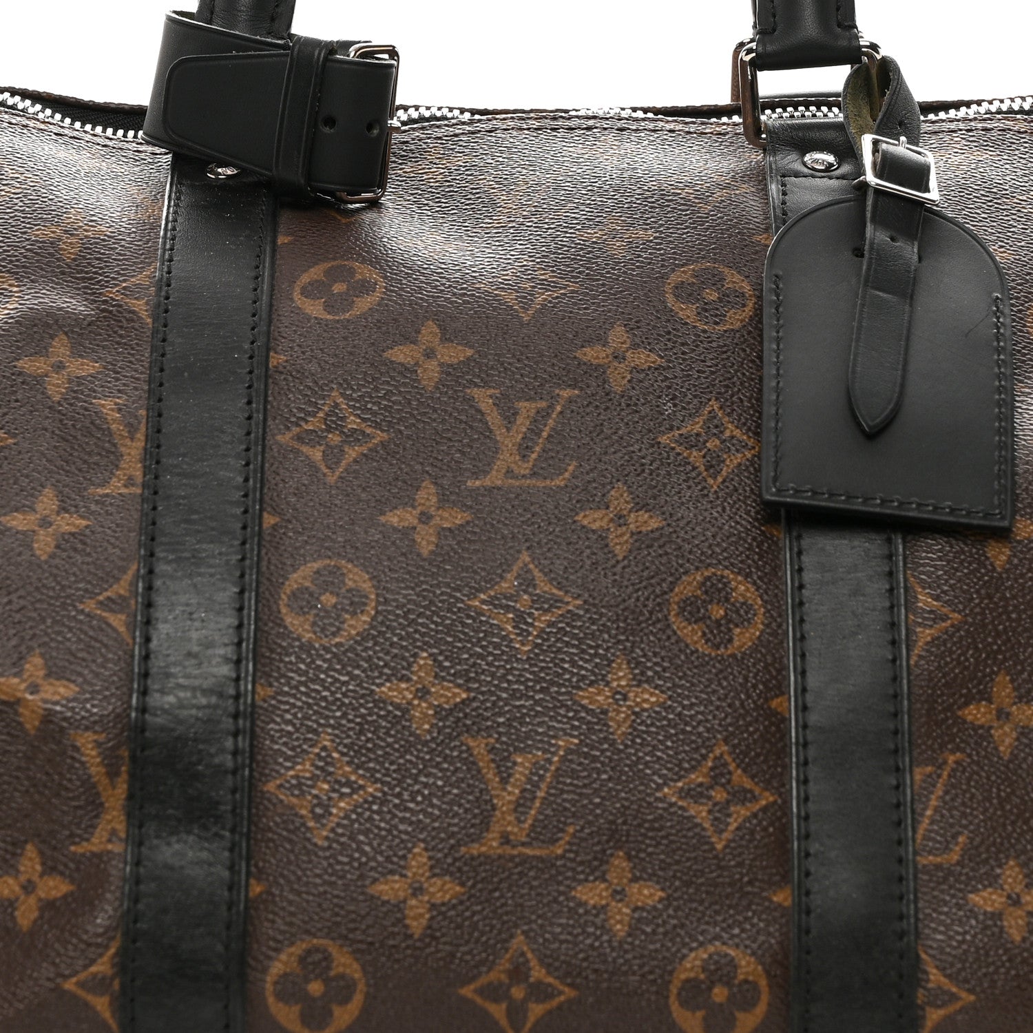 Louis Vuitton Monogram Macassar Keepall Bandouliere 55 7 of 12