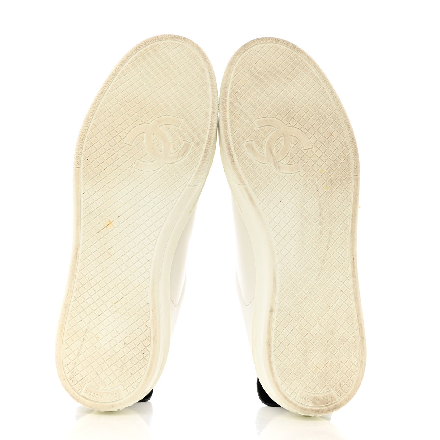 Calfskin CC Womens Sneakers 37 White