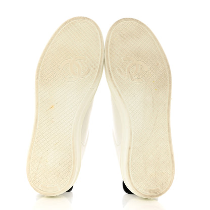 Chanel Calfskin CC Womens Sneakers 37 White 5 of 12