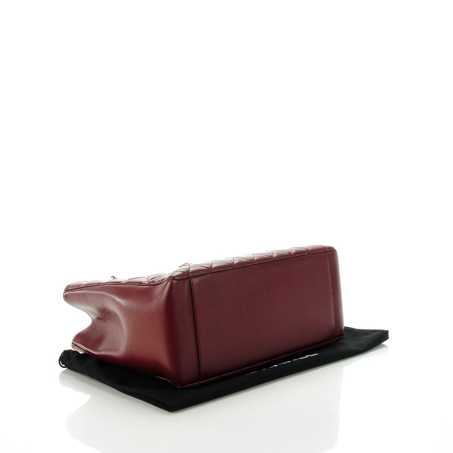 Caviar Quilted Grand Shopping Tote GST Burgundy