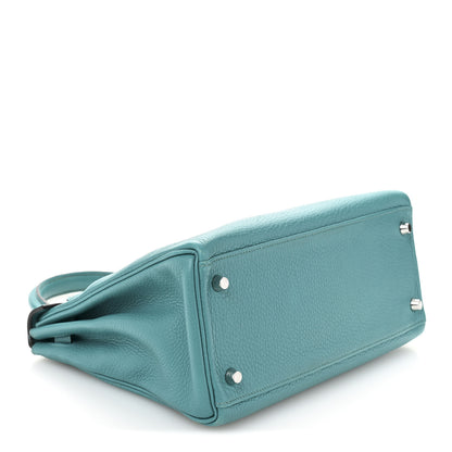 Hermes Taurillon Clemence Kelly Retourne 28 Turquoise 4 of 15