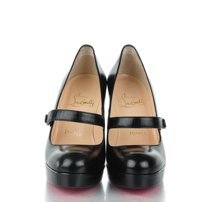 Christian Louboutin Kid Leather Wallis 110 Platform Mary Jane Pumps 36 Black 2 of 7