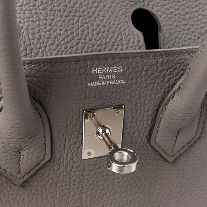 Hermes Togo Birkin 25 Etain 6 of 12