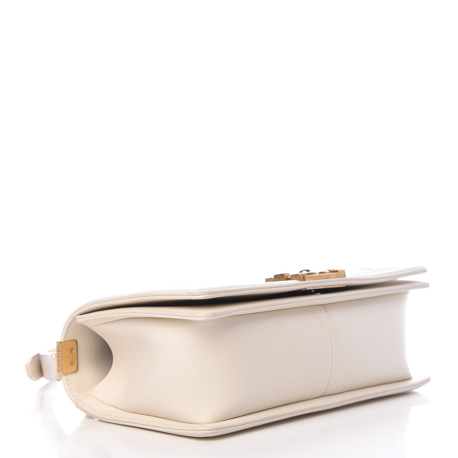 Chanel Caviar Suede Calfskin Chevron Medium Boy Flap White 4 of 13