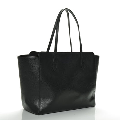 Gucci Pebbled Calfskin Medium Swing Tote Black 3 of 6
