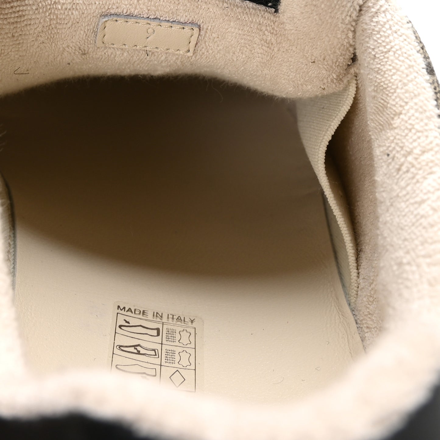 GG Supereme Monogram Miro Soft Calfskin Web Mens Screener Sneakers 9 Beige Ebony Black New Platinum