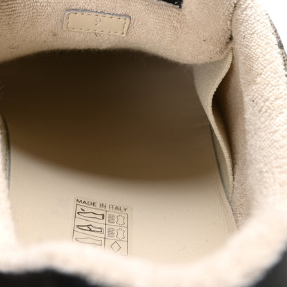 Gucci GG Supereme Monogram Miro Soft Calfskin Web Mens Screener Sneakers 9 Beige Ebony Black New Platinum 8 of 9