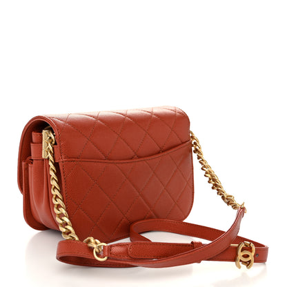 Chanel Caviar Mini Messenger Bag Brown 3 of 10