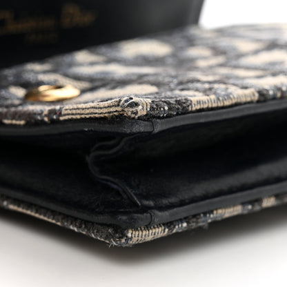 Christian Dior Oblique Saddle Card Holder Blue 8 of 8