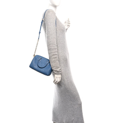 Louis Vuitton Metallic Empreinte Monogram Giant Speedy Bandouliere 20 Navy Nacre 2 of 10