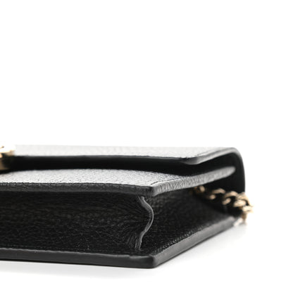 Gucci Dollar Calfskin Interlocking G Chain Wallet Black 8 of 9