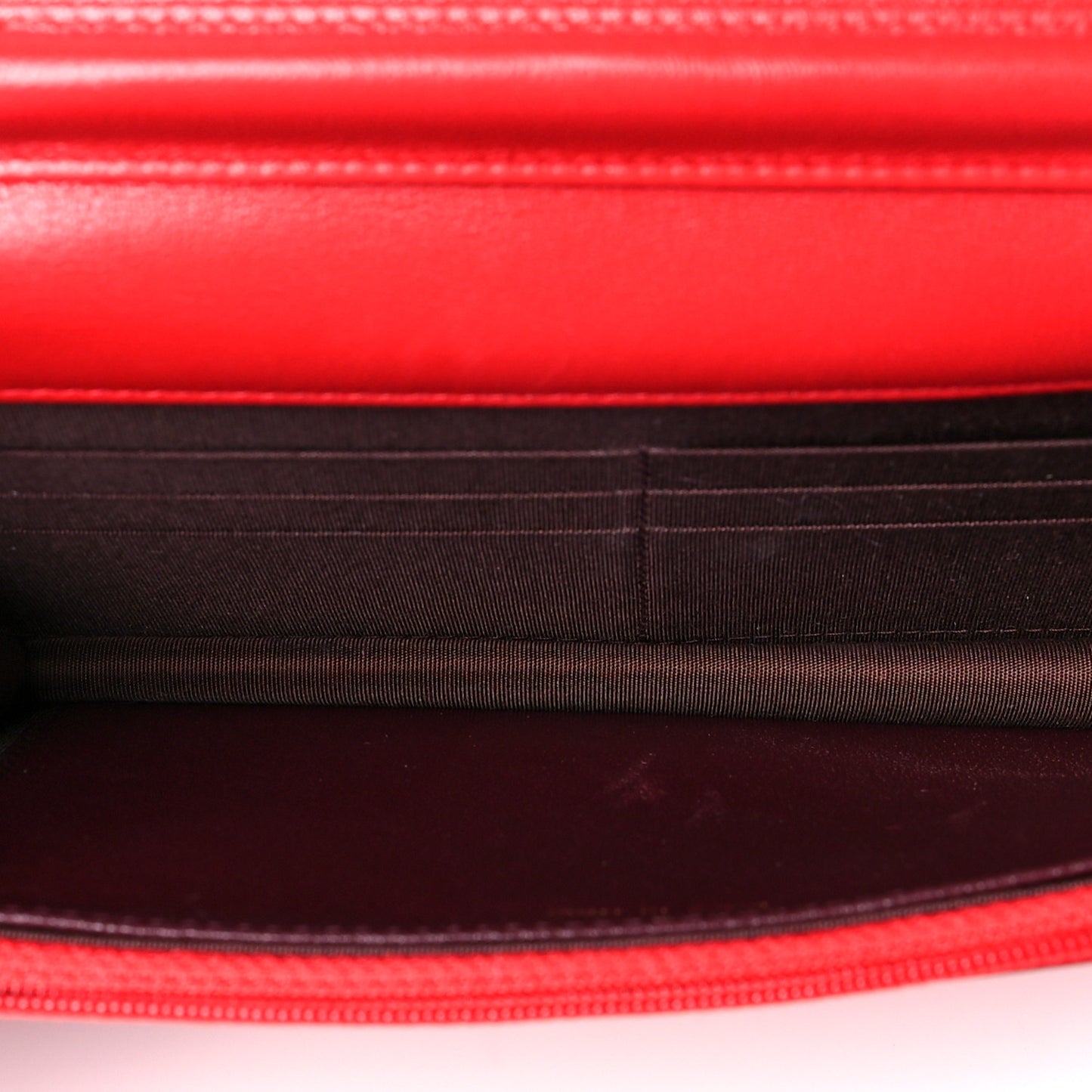 Sheepskin Quilted Mademoiselle Vintage Wallet On Chain WOC Red