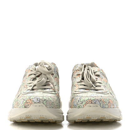Gucci X LIBERTY OF LONDON Calfskin Infinity Tracy Womens Rhyton Sneakers 39.5 Mint Peach 2 of 9