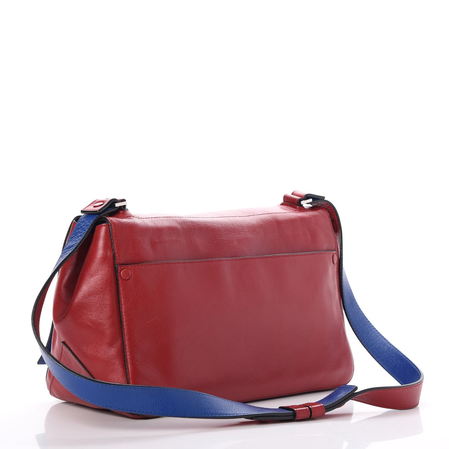 Calfskin Double Sided PS Courier Bag Red