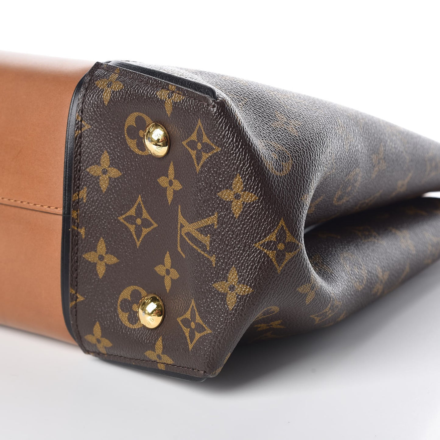 Monogram Cuir Orfevre Tote W PM Noisette