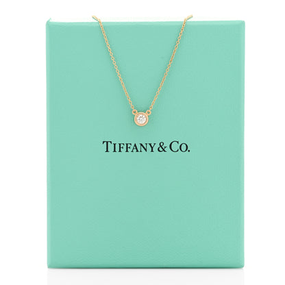 Tiffany 18K Rose Gold Diamond .17ct Elsa Peretti Diamonds by the Yard Pendant Necklace 6 of 6