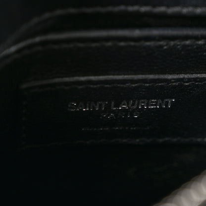 Saint Laurent Calfskin Y Quilted Monogram Small Loulou Chain Satchel Black 6 of 12