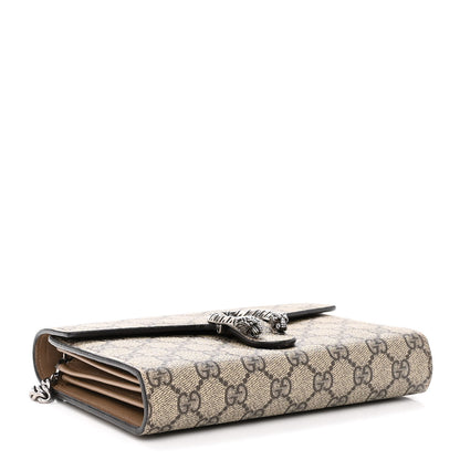 Gucci GG Supreme Monogram Mini Dionysus Chain Wallet Beige Taupe 4 of 12