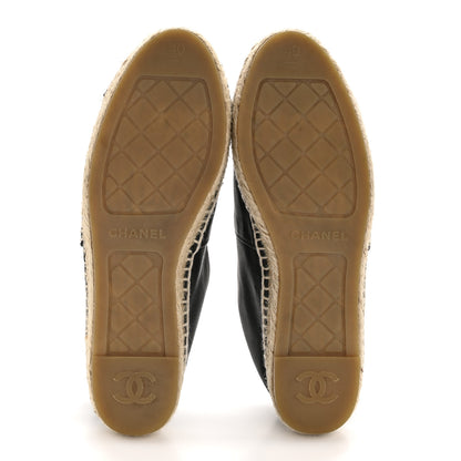 Chanel Lambskin CC Espadrilles 40 Black 6 of 9