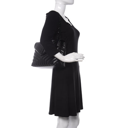 Saint Laurent Calfskin Y Quilted Monogram Medium Loulou Chain Satchel Black 2 of 10