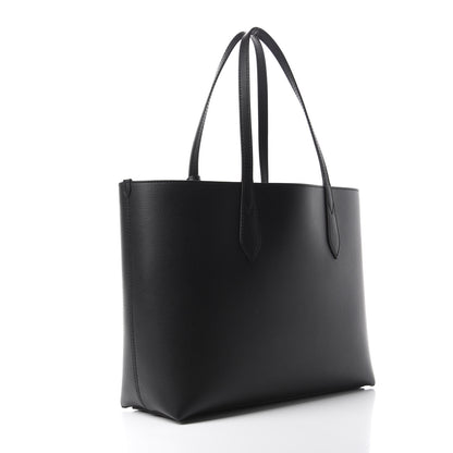 Burberry Grainy Calfskin Haymarket Check Medium Reversible Tote Black 3 of 16