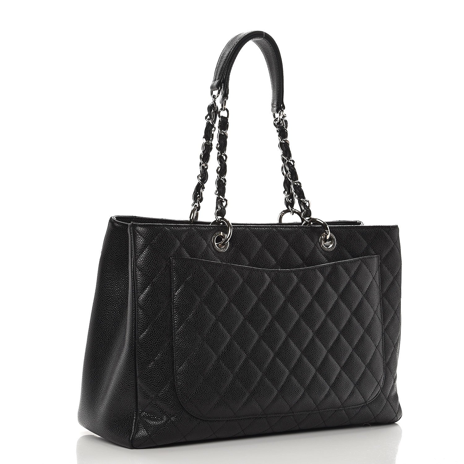 Chanel Caviar Quilted XL Grand Shopping Tote GST Black 3 of 15