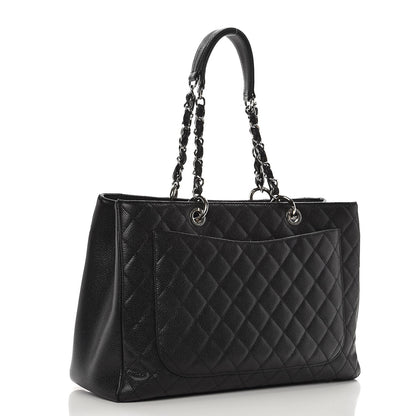 Chanel Caviar Quilted XL Grand Shopping Tote GST Black 3 of 15