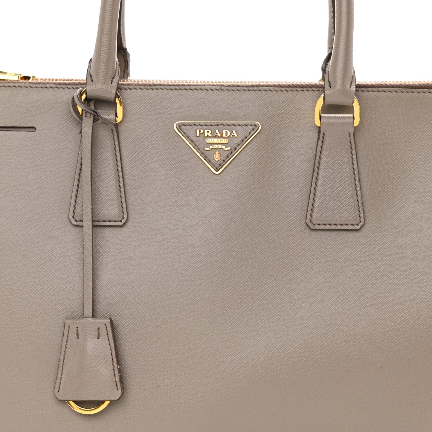 Saffiano Large Galleria Double Zip Tote Argilla