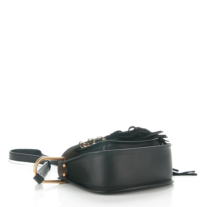 Chloe Calfskin Small Hudson Fringe Shoulder Bag Black 4 of 6