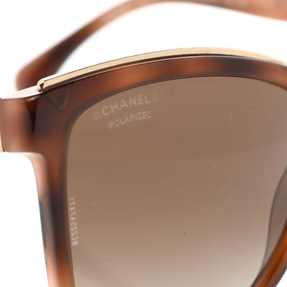 Chanel Polarized Square Chain Sunglasses 5360-Q Tortoise 7 of 9